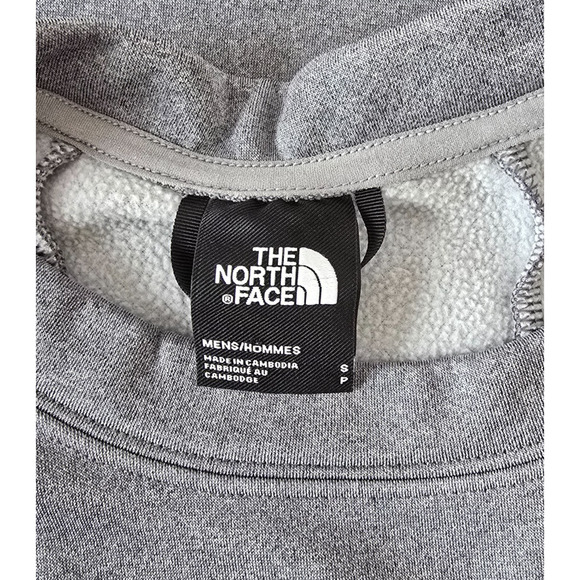 The North Face Sweatshirt Men's S Gray Chest Zipper Pocket Pullover - Picture 3 of 16
